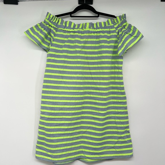 Corey Lynn Calter Anthropologie Bayside Off-The-Shoulder Striped Dress Size XS - Picture 3 of 6